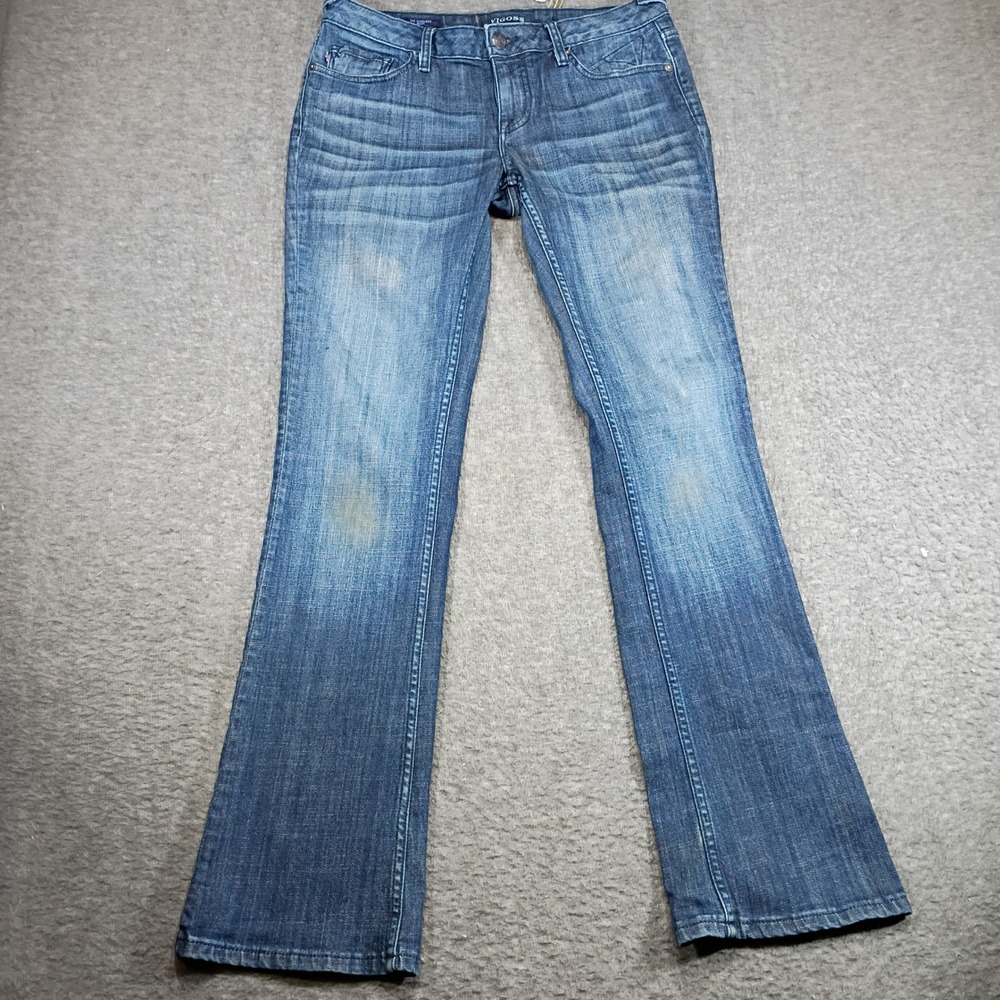 Vigoss The Chelsea Boot Jeans Womens 28 Blue Mid Rise Stretch Denim Western